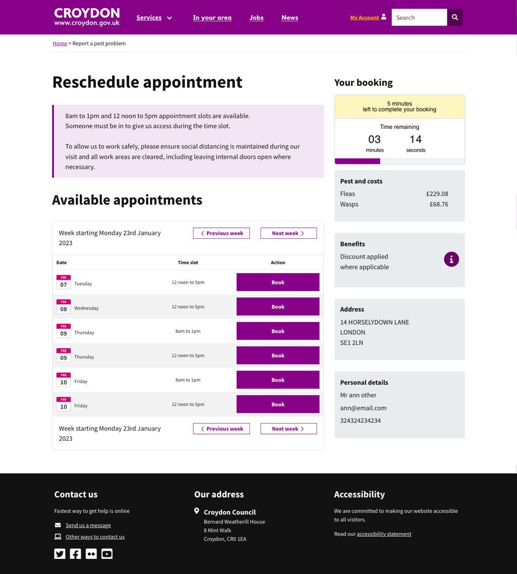 cancel and reschdule your pest control appointment online